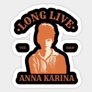 Anna karina^^^70s Vintage Sticker